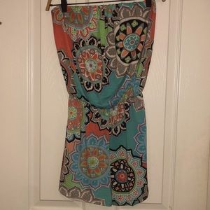 Printed aqua romper size S.